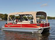 Double pontoon bimini tops